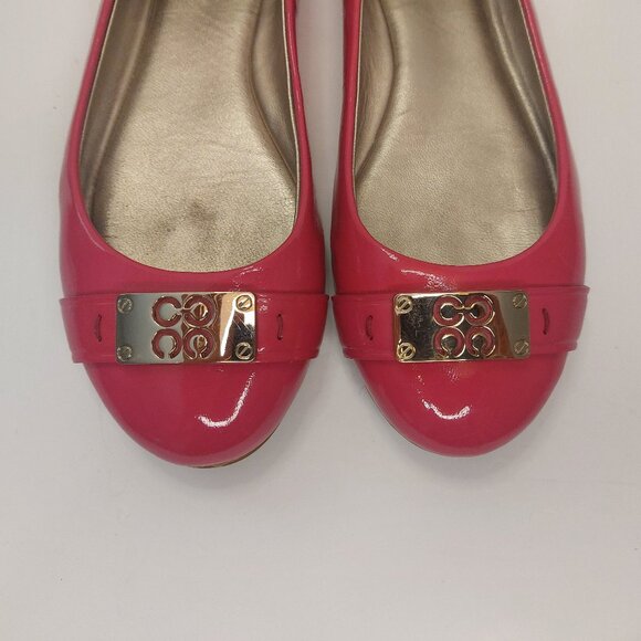 COACH London Pink Patent Leather Flats Women's US 8B - Picture 3 of 12
